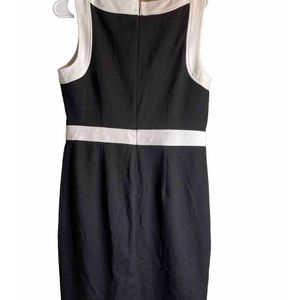 Talbots Women’s Size 12 Sheath Style Dress Black White New With Tags 4149